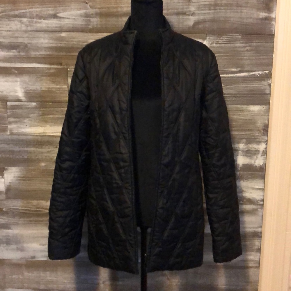 Halogen women’s XL black diamond coat